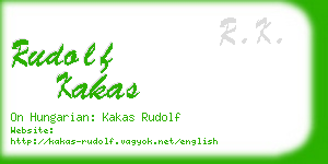 rudolf kakas business card